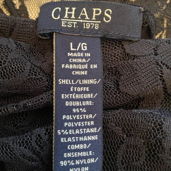 Navy lace dress with ruching. - Picture 3 of 3